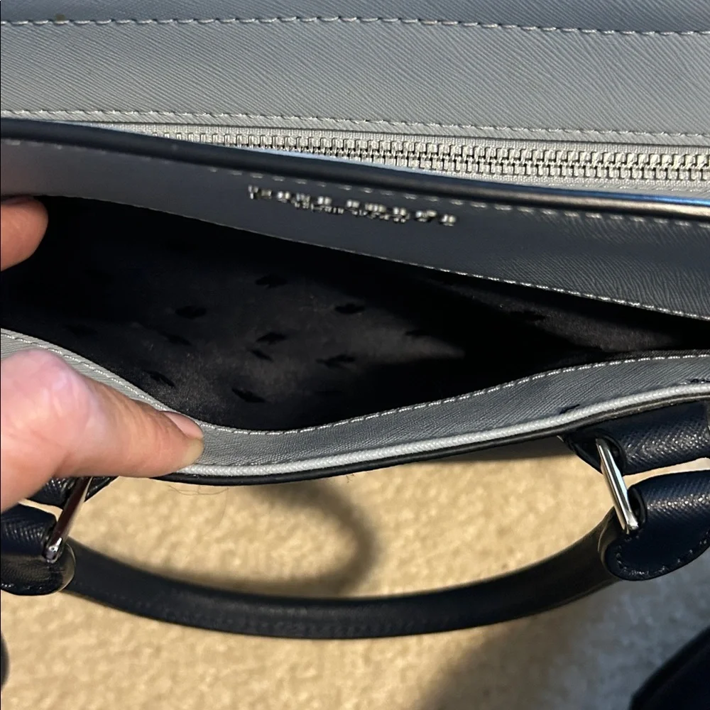kate spade Black and White Colorblock Leather Shoulder Bag